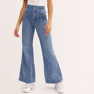 Braided High Waist Jeans
